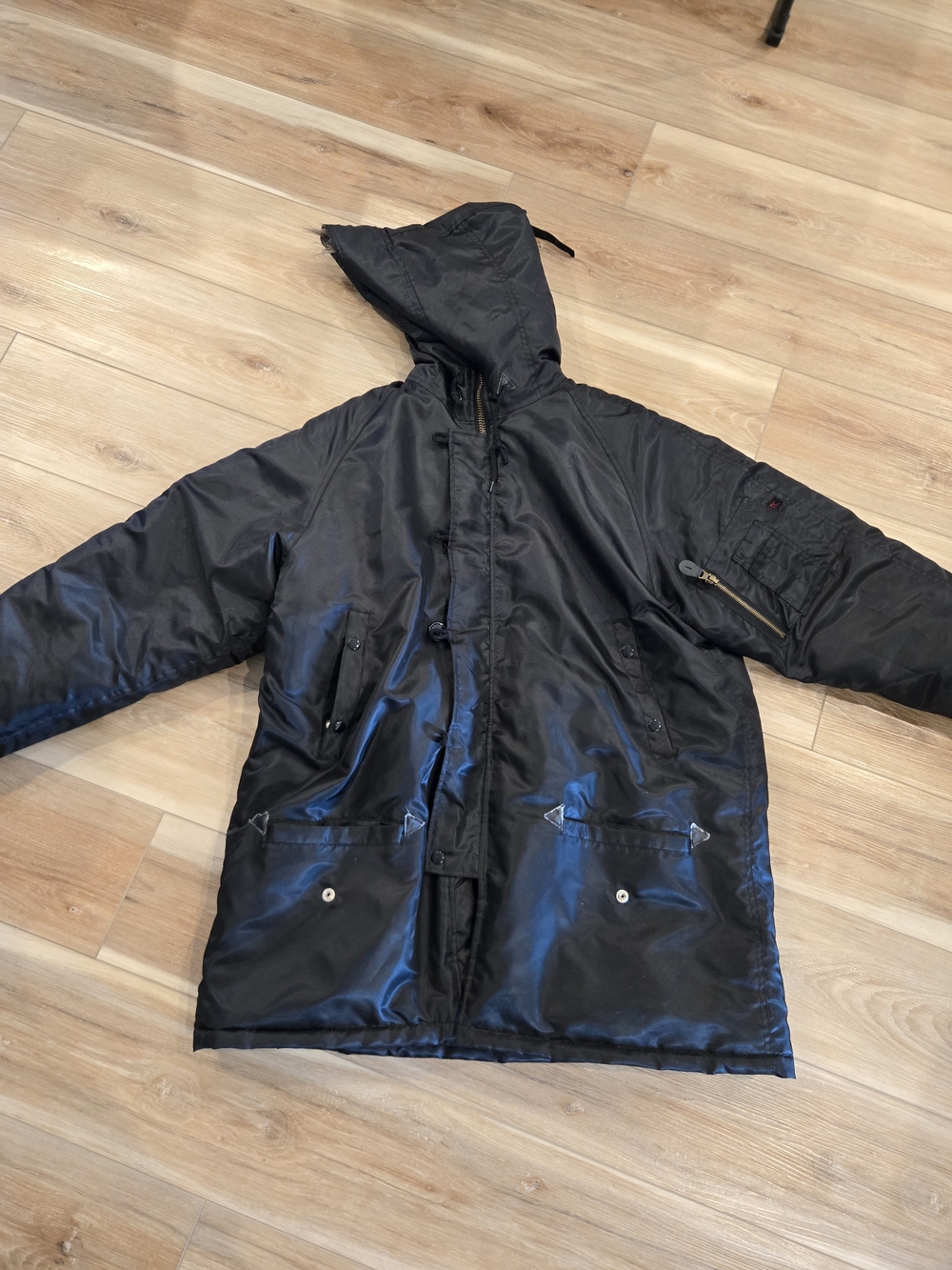 Rothco Extreme Cold Weather Black Hooded Military Field Parka N-3B